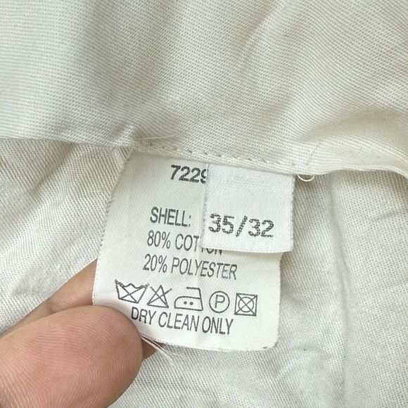 Paul Frederick Mens Pants Brown Corduroy Straight Cuffed Pleat Size 35x32 - Picture 8 of 13